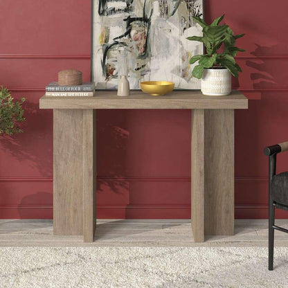 Hudson & Canal - Dimitra 42in Wide Rectangular Console Table in Antiqued Gray Oak - AT2076 veiw 6