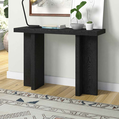 Hudson & Canal - Dimitra 42in Wide Rectangular Console Table in Black Grain - AT2075 veiw 4