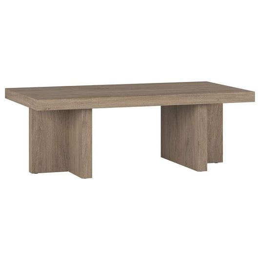 Hudson & Canal - Dimitra 44in Wide Rectangular Coffee Table in Antiqued Gray Oak - CT2079 veiw 1
