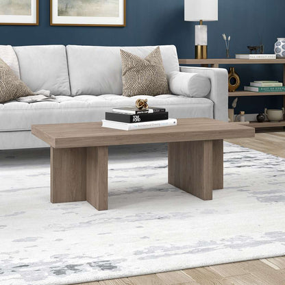 Hudson & Canal - Dimitra 44in Wide Rectangular Coffee Table in Antiqued Gray Oak - CT2079 veiw 4