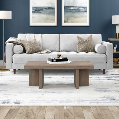 Hudson & Canal - Dimitra 44in Wide Rectangular Coffee Table in Antiqued Gray Oak - CT2079 veiw 5