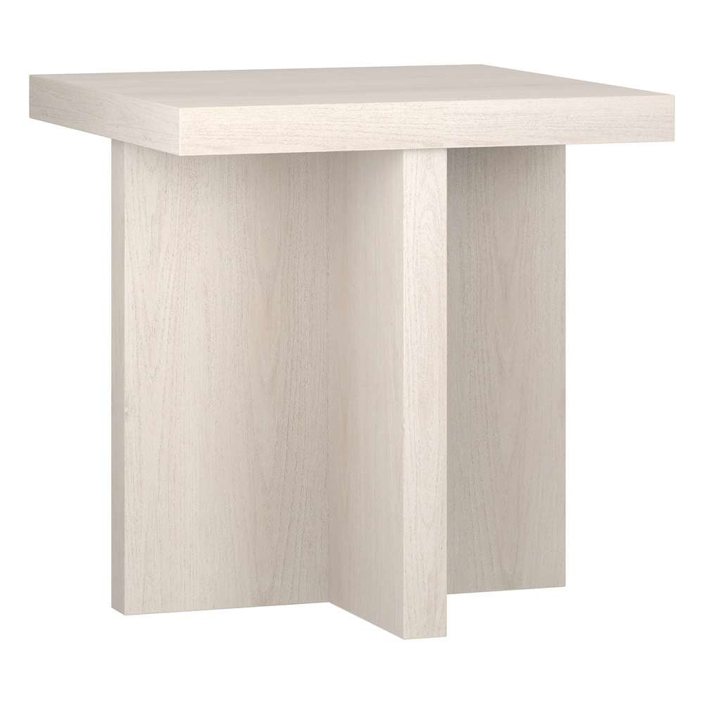 Hudson & Canal - Elna 22in Wide Square Side Table in Alder White - ST2030 veiw 1