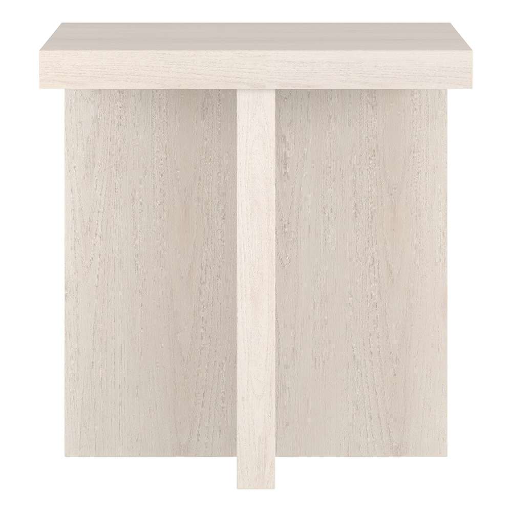 Hudson & Canal - Elna 22in Wide Square Side Table in Alder White - ST2030 veiw 2