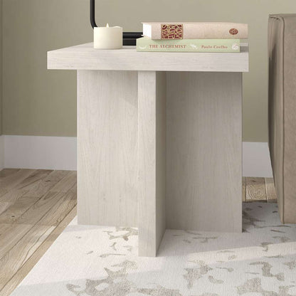 Hudson & Canal - Elna 22in Wide Square Side Table in Alder White - ST2030 veiw 5