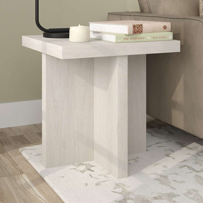 Hudson & Canal - Elna 22in Wide Square Side Table in Alder White - ST2030 veiw 6