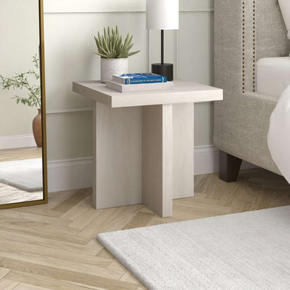 Hudson & Canal - Elna 22in Wide Square Side Table in Alder White - ST2030 veiw 7