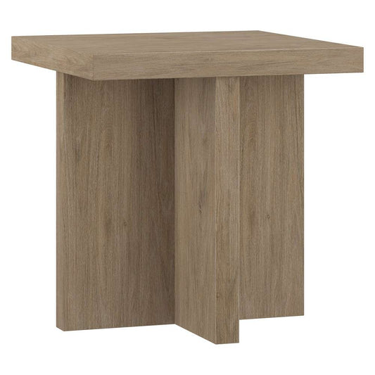 Hudson & Canal - Elna 22in Wide Square Side Table in Antiqued Gray Oak - ST2031 veiw 1
