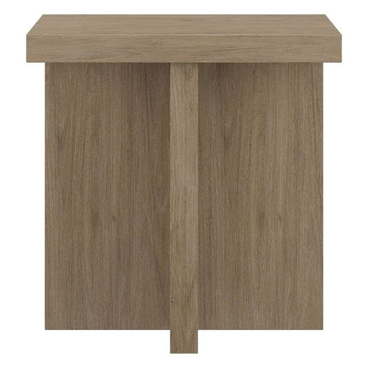 Hudson & Canal - Elna 22in Wide Square Side Table in Antiqued Gray Oak - ST2031 veiw 2