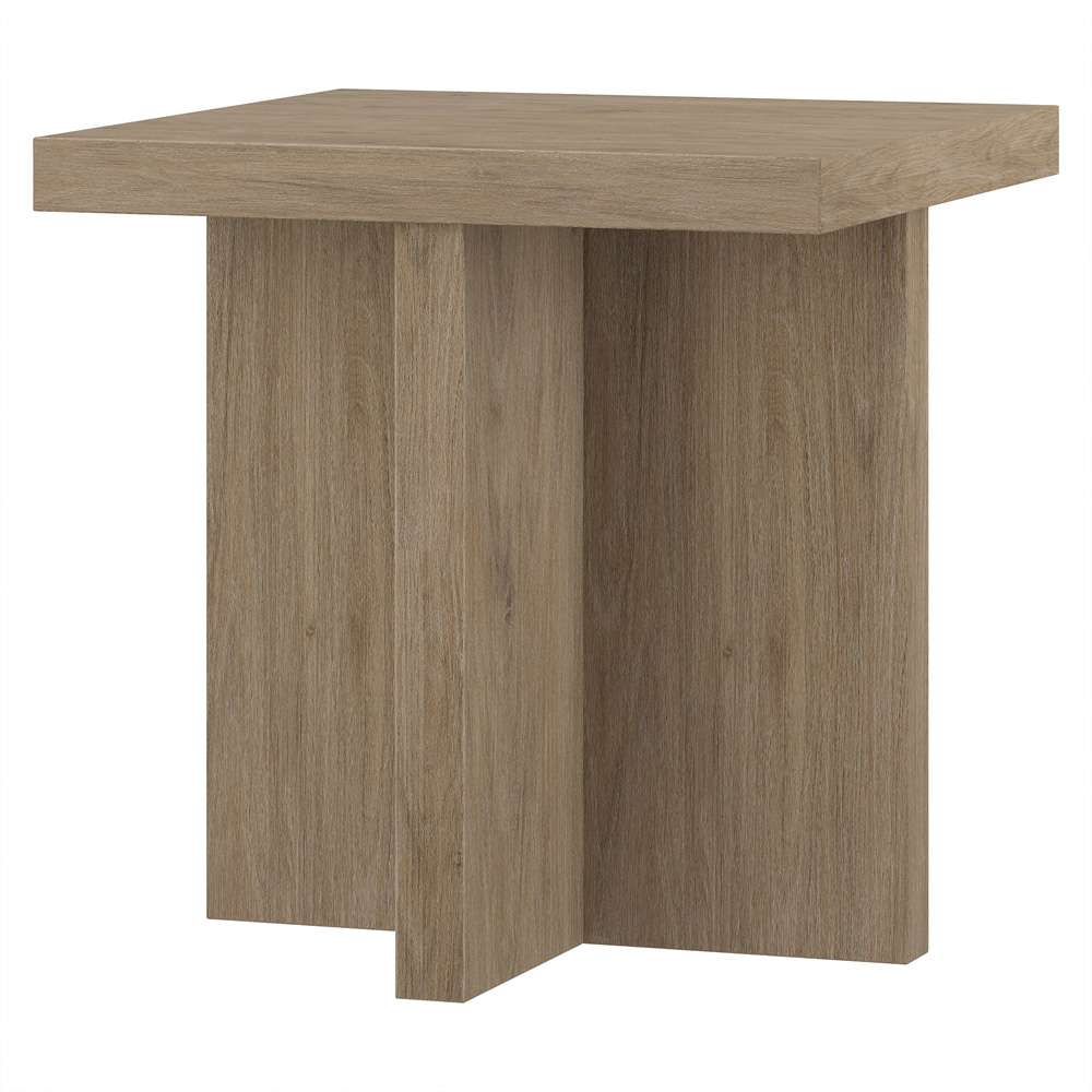 Hudson & Canal - Elna 22in Wide Square Side Table in Antiqued Gray Oak - ST2031 veiw 3