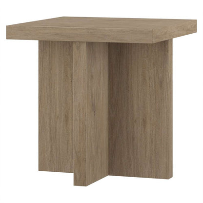 Hudson & Canal - Elna 22in Wide Square Side Table in Antiqued Gray Oak - ST2031 veiw 3