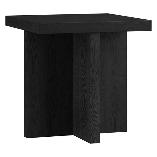Hudson & Canal - Elna 22in Wide Square Side Table in Black Grain - ST2029 veiw 1