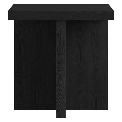 Hudson & Canal - Elna 22in Wide Square Side Table in Black Grain - ST2029 veiw 2