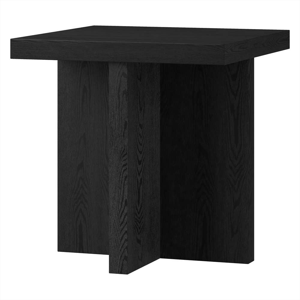 Hudson & Canal - Elna 22in Wide Square Side Table in Black Grain - ST2029 veiw 3