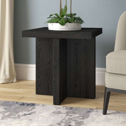 Hudson & Canal - Elna 22in Wide Square Side Table in Black Grain - ST2029 veiw 5