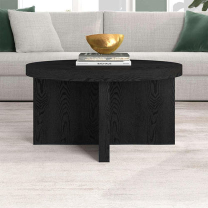 Hudson & Canal - Elna 33in Wide Round Coffee Table in Black Grain - CT2051 veiw 6
