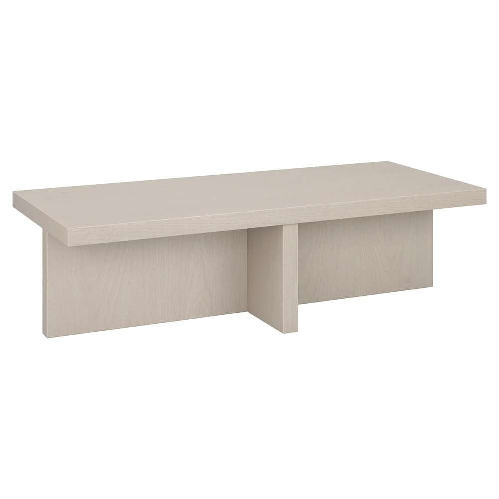 Hudson & Canal - Elna 54in Wide Rectangular Coffee Table in Alder White - CT2050 veiw 1
