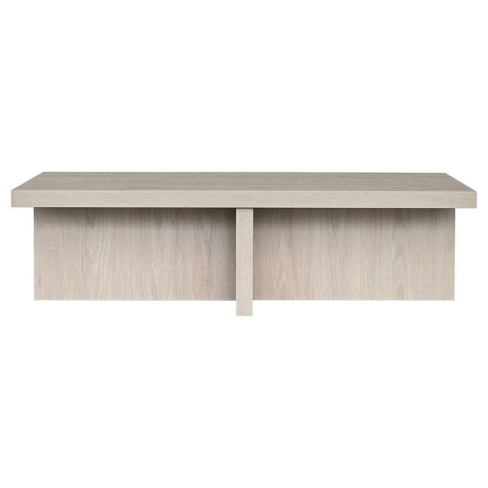 Hudson & Canal - Elna 54in Wide Rectangular Coffee Table in Alder White - CT2050 veiw 2