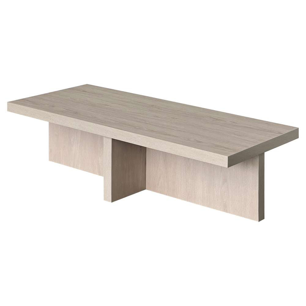 Hudson & Canal - Elna 54in Wide Rectangular Coffee Table in Alder White - CT2050 veiw 3