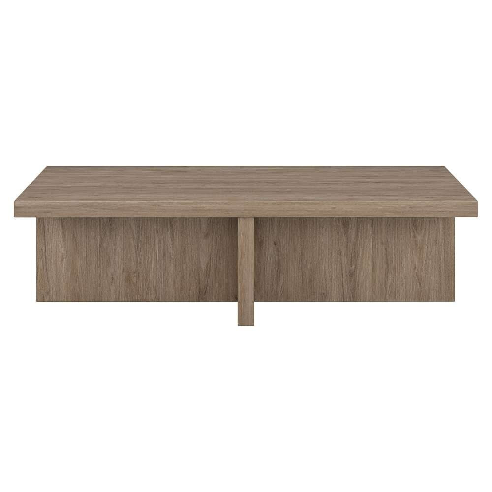 Hudson & Canal - Elna 54in Wide Rectangular Coffee Table in Antiqued Gray Oak - CT2049 veiw 2