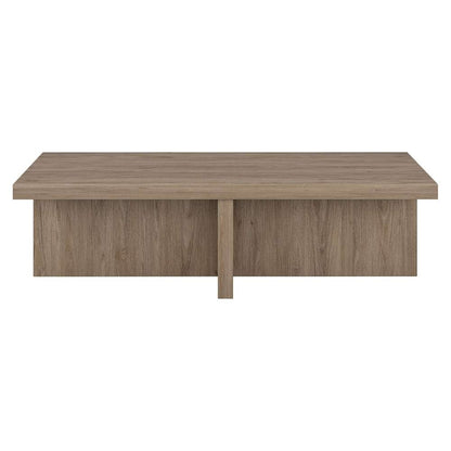 Hudson & Canal - Elna 54in Wide Rectangular Coffee Table in Antiqued Gray Oak - CT2049 veiw 2