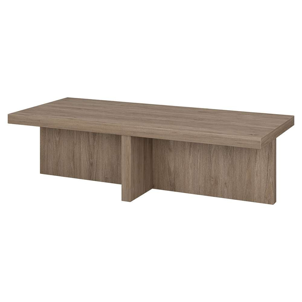 Hudson & Canal - Elna 54in Wide Rectangular Coffee Table in Antiqued Gray Oak - CT2049 veiw 3