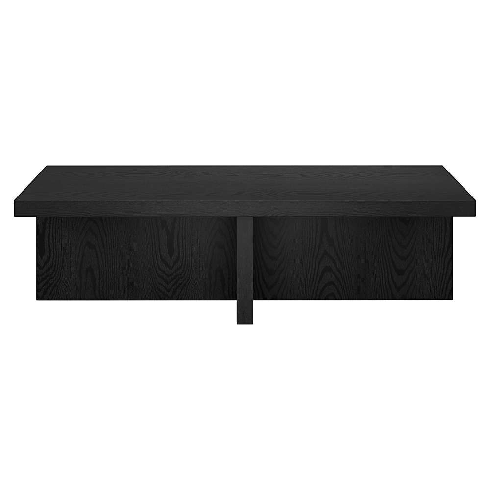 Hudson & Canal - Elna 54in Wide Rectangular Coffee Table in Black Grain - CT2048 veiw 2
