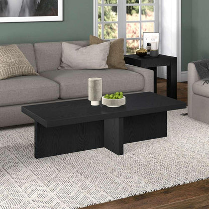 Hudson & Canal - Elna 54in Wide Rectangular Coffee Table in Black Grain - CT2048 veiw 4