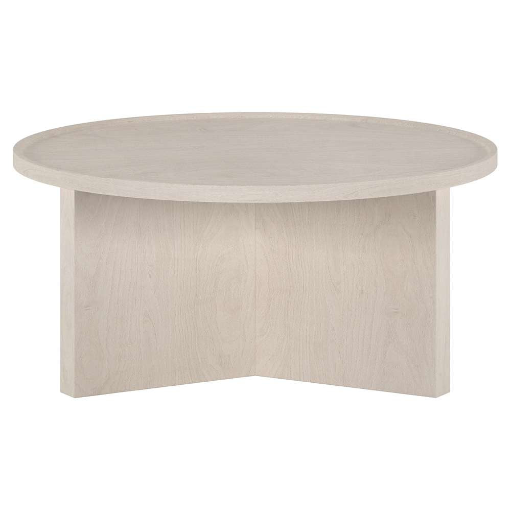 Hudson & Canal - Gunnar 32in Wide Round Coffee Table in Alder White - CT2120 veiw 4