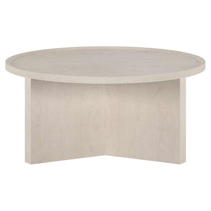 Hudson & Canal - Gunnar 32in Wide Round Coffee Table in Alder White - CT2120 veiw 4