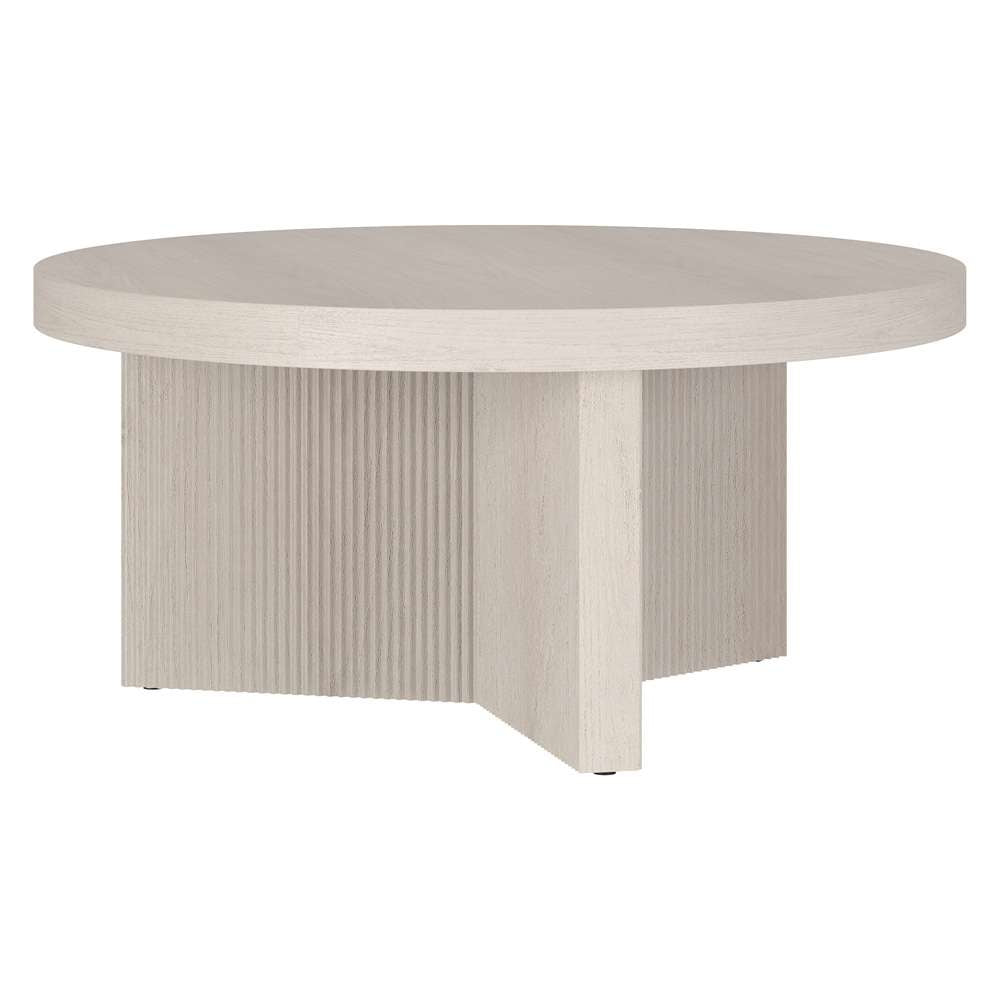 Hudson & Canal - Holm 32in Wide Round Coffee Table in Alder White - CT2096 veiw 1