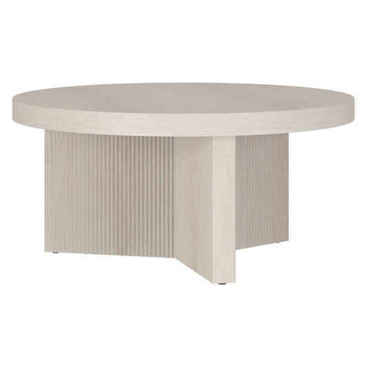 Hudson & Canal - Holm 32in Wide Round Coffee Table in Alder White - CT2096 veiw 1