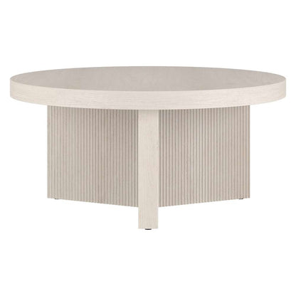 Hudson & Canal - Holm 32in Wide Round Coffee Table in Alder White - CT2096 veiw 2