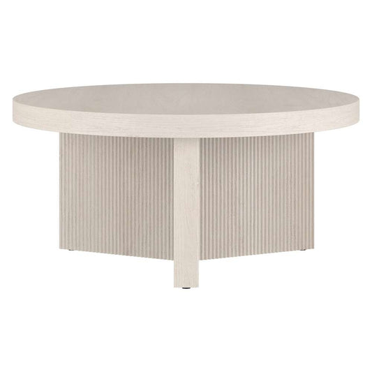 Hudson & Canal - Holm 32in Wide Round Coffee Table in Alder White - CT2096 veiw 2