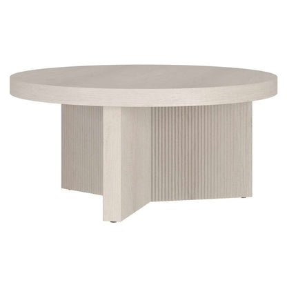 Hudson & Canal - Holm 32in Wide Round Coffee Table in Alder White - CT2096 veiw 3
