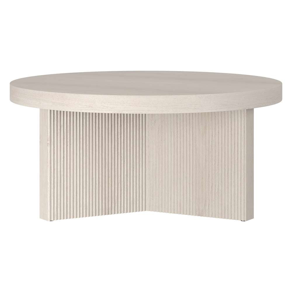 Hudson & Canal - Holm 32in Wide Round Coffee Table in Alder White - CT2096 veiw 4