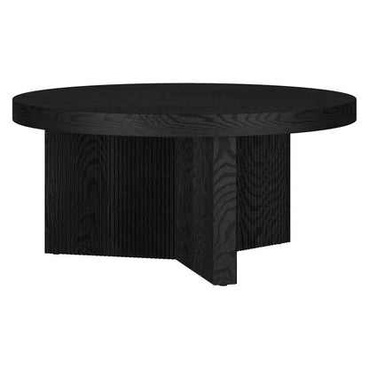Hudson & Canal - Holm 32in Wide Round Coffee Table in Black Grain - CT2094 veiw 1