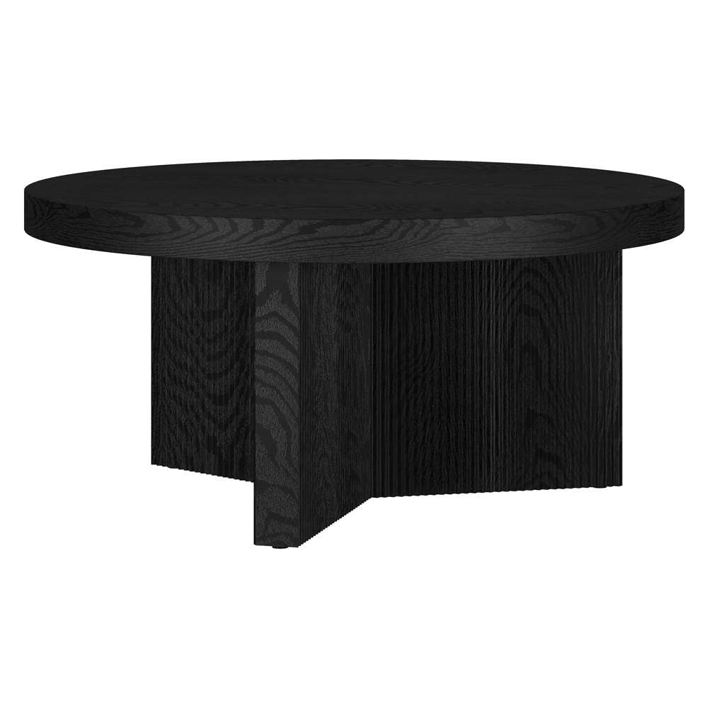 Hudson & Canal - Holm 32in Wide Round Coffee Table in Black Grain - CT2094 veiw 3