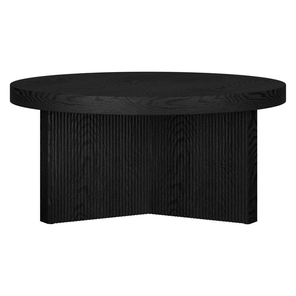 Hudson & Canal - Holm 32in Wide Round Coffee Table in Black Grain - CT2094 veiw 4
