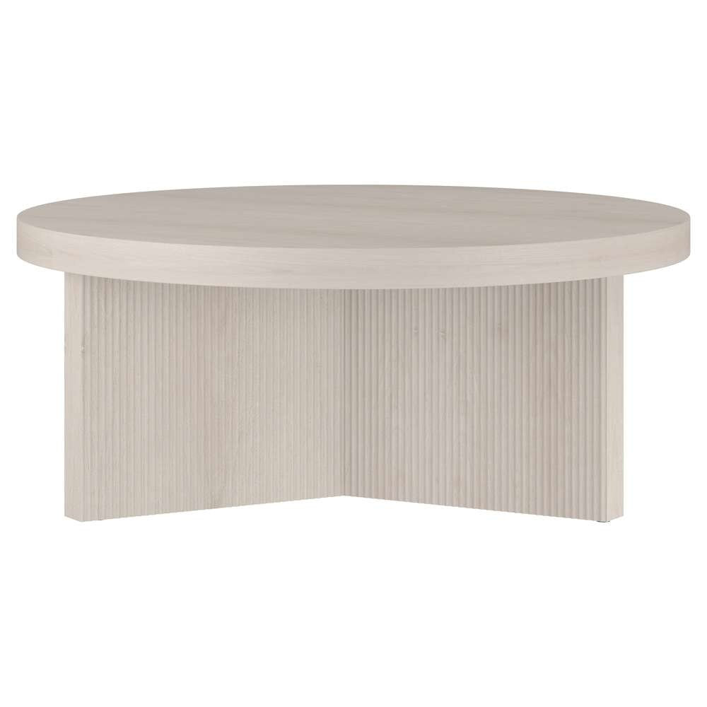 Hudson & Canal - Holm 36in Wide Round Coffee Table in Alder White - CT2099 veiw 4