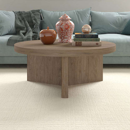 Hudson & Canal - Holm 36in Wide Round Coffee Table in Antiqued Gray Oak - CT2098 veiw 5