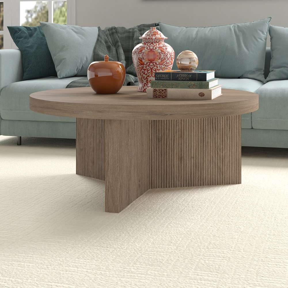 Hudson & Canal - Holm 36in Wide Round Coffee Table in Antiqued Gray Oak - CT2098 veiw 7