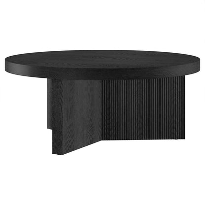 Hudson & Canal - Holm 36in Wide Round Coffee Table in Black Grain - CT2097 veiw 3