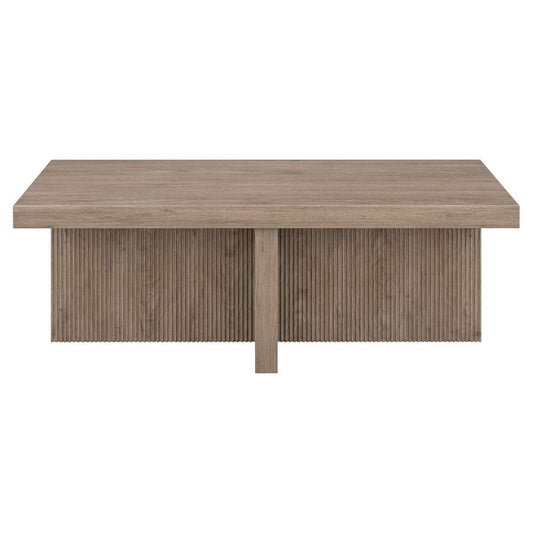Hudson & Canal - Holm 44in Wide Rectangular Coffee Table in Antiqued Gray Oak - CT2103 veiw 2