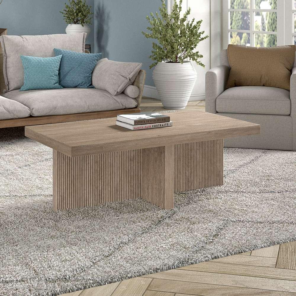Hudson & Canal - Holm 44in Wide Rectangular Coffee Table in Antiqued Gray Oak - CT2103 veiw 4