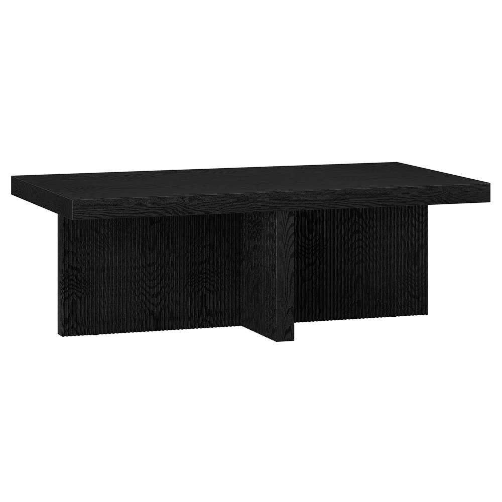 Hudson & Canal - Holm 44in Wide Rectangular Coffee Table in Black Grain - CT2102 veiw 1