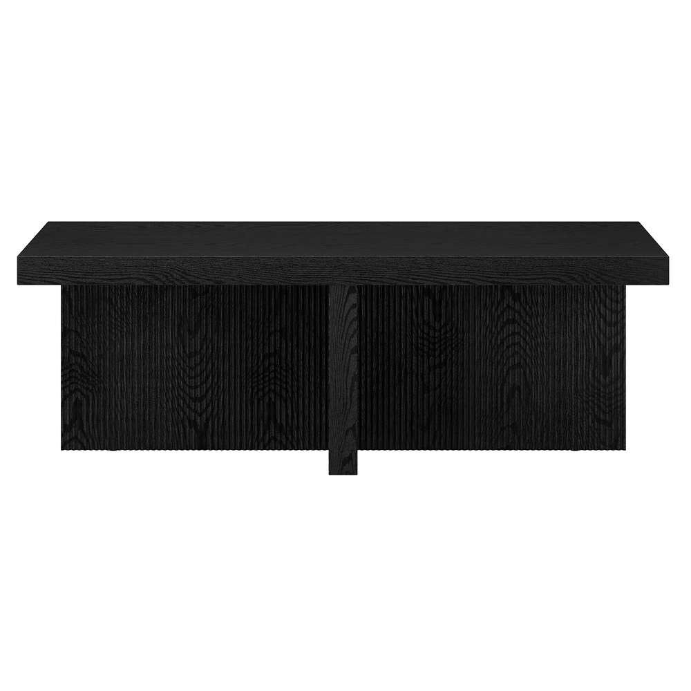 Hudson & Canal - Holm 44in Wide Rectangular Coffee Table in Black Grain - CT2102 veiw 2