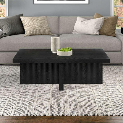 Hudson & Canal - Holm 44in Wide Rectangular Coffee Table in Black Grain - CT2102 veiw 5