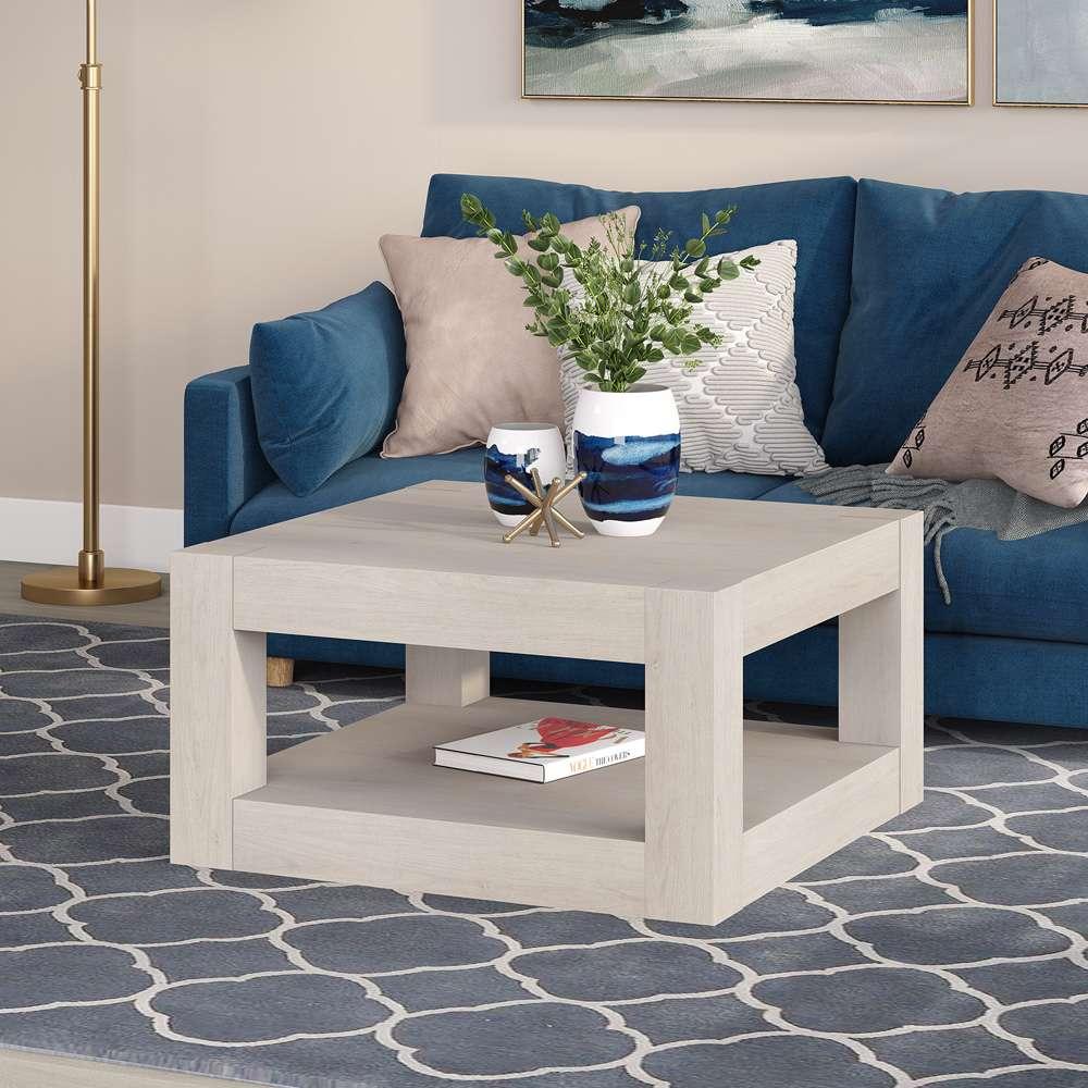 Hudson & Canal - Hughes 32in Wide Square Coffee Table in Alder White - CT2027 veiw 5