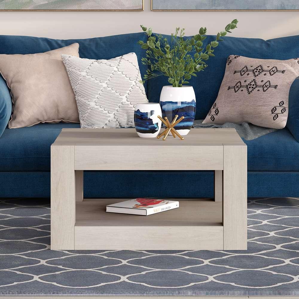 Hudson & Canal - Hughes 32in Wide Square Coffee Table in Alder White - CT2027 veiw 6