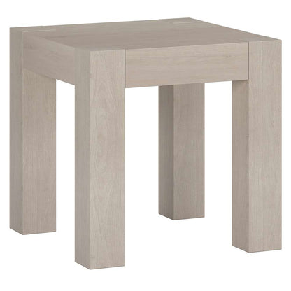 Hudson & Canal - Langston 22in Wide Square Side Table in Alder White - ST2033 veiw 1